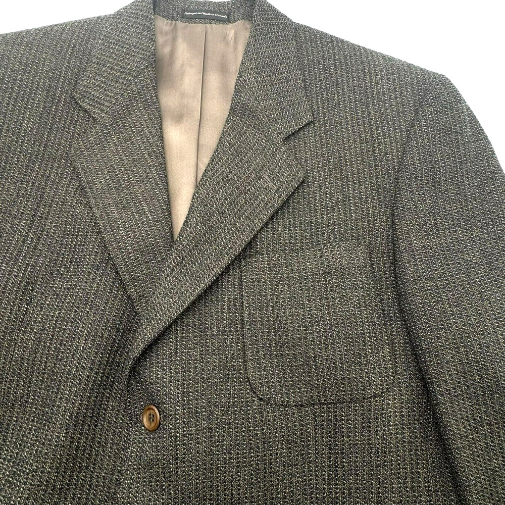 MOORES 42L Tall Gray Brown Blazer Sport Coat Suit Jacket Wool Tweed Lined Canada